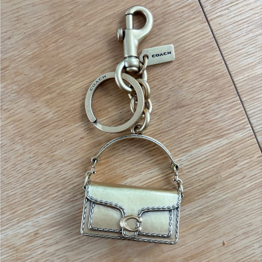 Coach Tabby Brass Purse Keychain